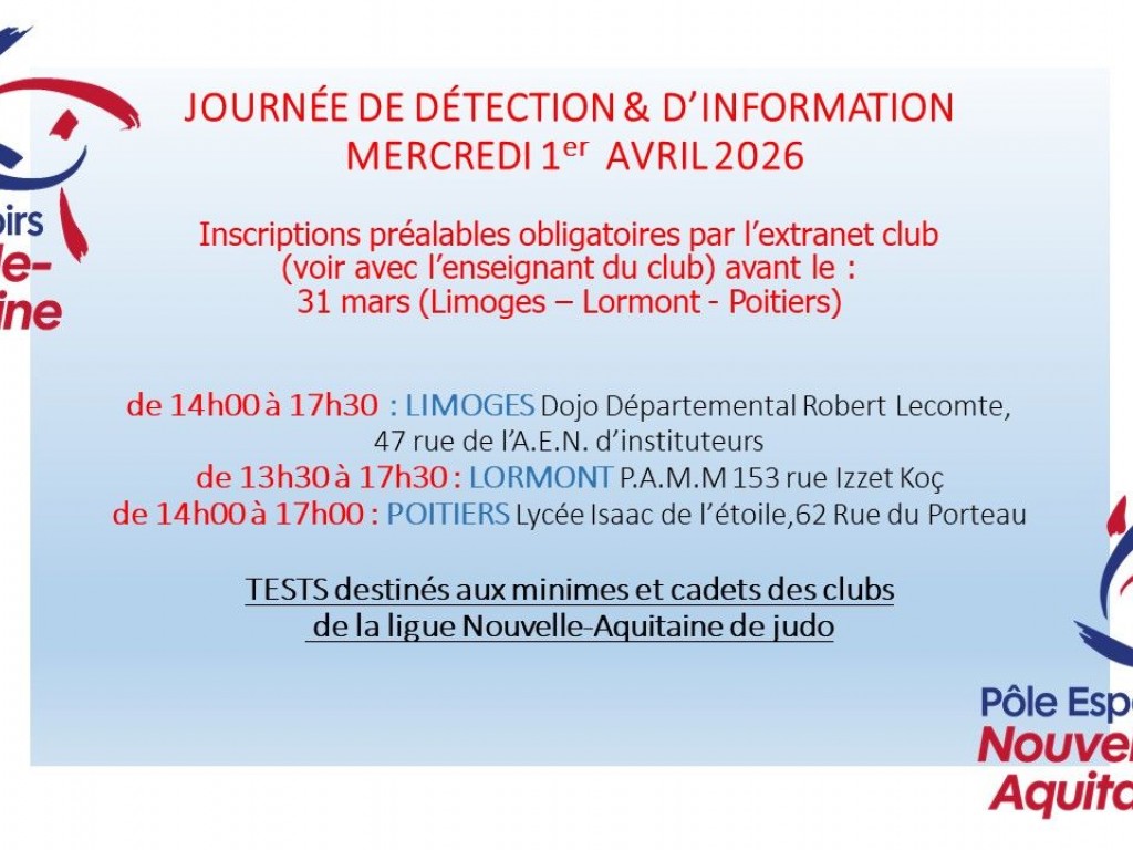 Image de l'actu 'JOURNEE DETECTION PÔLE ESPOIRS NOUVELLE-AQUITAINE'